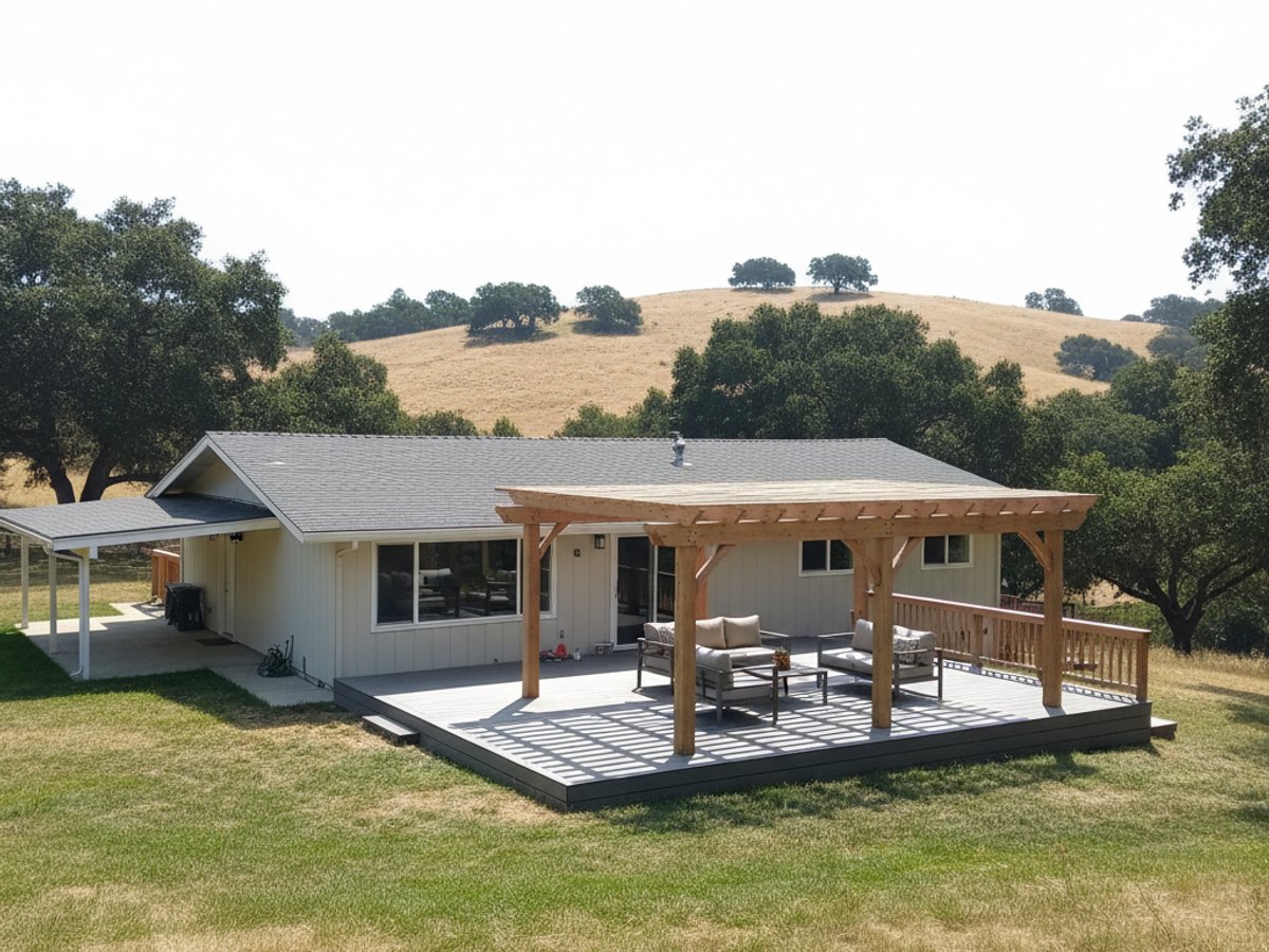 Custom Deck Design completed by Western Deck Company in Riverside, CA