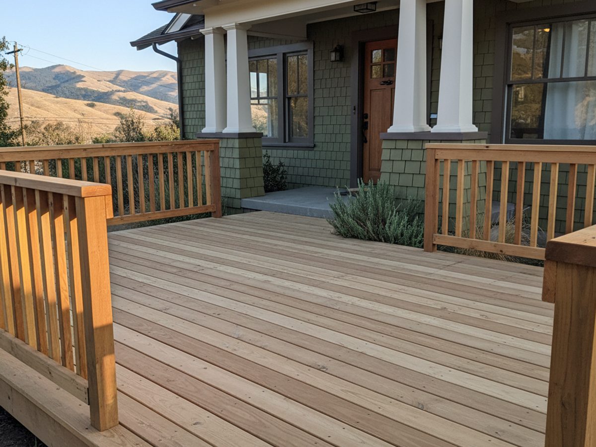 Western Deck Company crew at work on a home in Riverside, CA